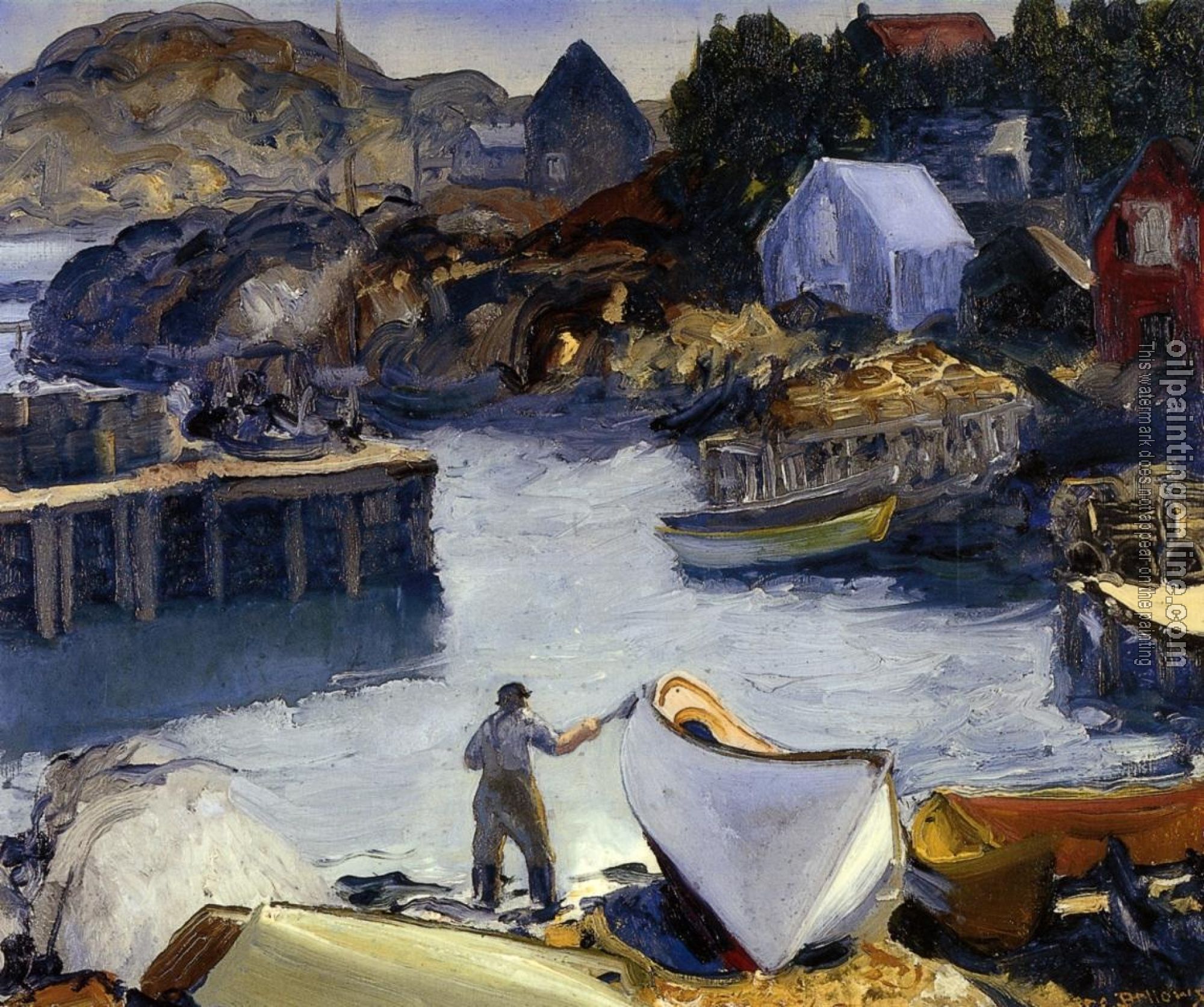 Bellows, George - Cleaning His Lobster Boat